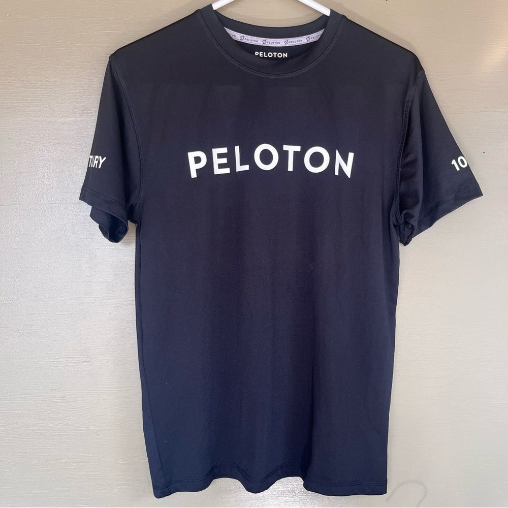 Peloton 100 Rides Century Black Wicking Tee XS